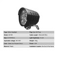thumbnail image 6 of 2X Bike Front and Ebike Rear Light Set Input 36V 48V 52V 60V with DK336 Light Horn Turning Switch E-Bike Light, 6 of 8