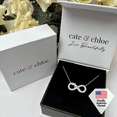 thumbnail image 6 of Cate & Chloe Robin 18k White Gold Plated Infinity Necklace with Heartfelt Message Card, Gift for Mom, 6 of 6