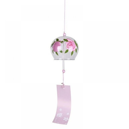 Glass Wind Bells Japanese Wind Chime Flower Chime Handmade Birthday Gifts for Gardens Hallways Stores Corridors Yards Birthday Gift Home Decor DIY