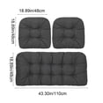 thumbnail image 4 of Kdkad Indoor Outdoor Bench Cushion Set with Backrest, 43.3×18.9 Inch Thick Seat Cushions for Patio Garden Bench, Rattan Wicker Chair Pads, Soft Polyester Bench Pad for Porch Balcony Window Seat, 4 of 8