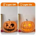 thumbnail image 2 of DUNCHATY 11" Halloween Glowing Jack O'Lantern, Indoor/Outdoor Halloween Decor for Garden, Party, Windows, Doorstep, 2 of 8