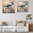 thumbnail image 4 of Designart "Vibrant Whale Underwater Wonder" Animals Framed Wall Art Decor - Traditional Colorful Whale Living Room Framed Canvas Art, 4 of 6