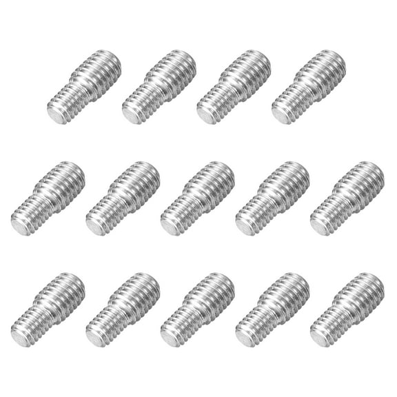 Uxcell 14Pack M4x6mm to M5x6mm Double End Threaded Stud 304 Stainless Steel Rods