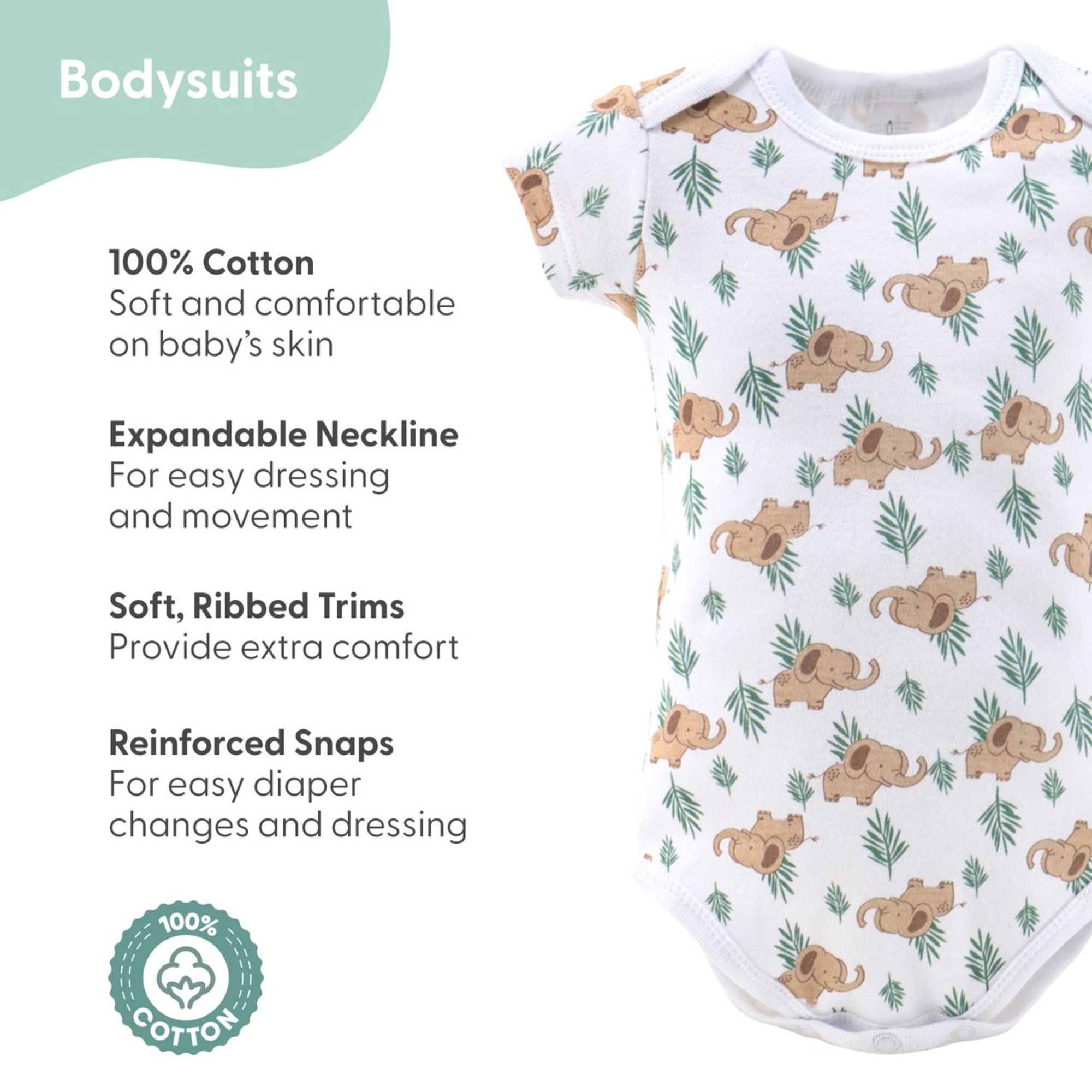 The Peanutshell 16-Piece Baby Layette Newborn Clothing Gift Set for 6 to 9 Months, Wild Jungle