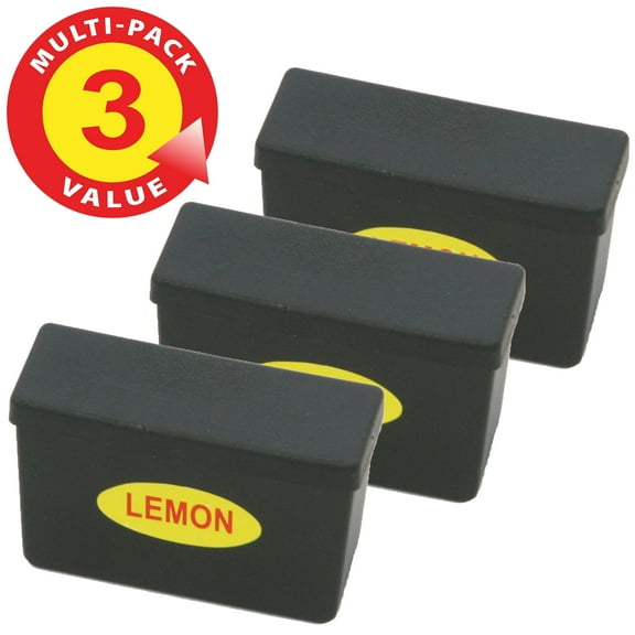 iTouchless Lemon Scent Fragrance Cartidge Refills for Bathroom Trash Cans, Stops Garbage Smells, Fresh Scent Fills The Room, 3 Month Supply, for use with Compatible iTouchless Bins, 3-Pack