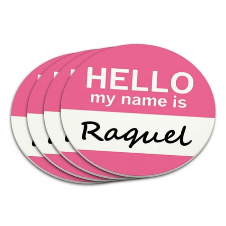 

Raquel Hello My Name Is Coaster Set