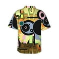 thumbnail image 4 of Geometric Fantasy Men's 3d Print Casual Button Down Shirts, Novelty Hawaiian Short Sleeves 3xl, 4 of 8