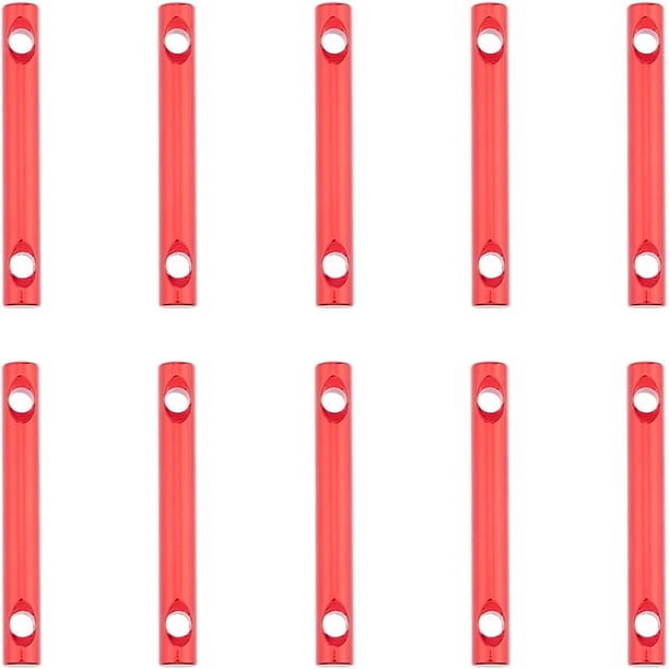 10 tensores de cuerda de aleación de aluminio para tienda de campaña, color rojo, para accesorios de camping, senderismo y actividades al aire libre.