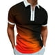 thumbnail image 1 of Txlixc - Polo de manga corta para hombre, cuello vuelto, diseño de patchwork, color degradado, con cremallera, informal Txlixc  Estilo de ocio, 1 of 9