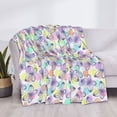 thumbnail image 3 of Yiaed Butterflies on Polka Dots Print Blanket Throw Blanket Soft Cozy Flannel Blanket for Home Bed Sofa Couch Chair-80"x60", 3 of 6
