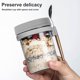 thumbnail image 2 of Contenedor de Avena Nocturna de 10oz con Tapa y Cuchara, Taza de Avena Portátil Hermética con Marcas de Medición, Frascos de Boca Ancha, Taza de Desayuno para Ensaladas, Cereales, Leche, 2 of 11