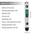 thumbnail image 4 of Yeacher 0~225掳 400mm Aluminum Alloy Digital Protractor Angle Meter Multi-function Angle Ruler LCD Display with Backlight Woodworking Inclinometer Building Woodworking Home DIY Utility Metal Ruler wi, 4 of 8