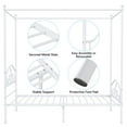 thumbnail image 5 of Yoneston Twin Metal Canopy Platform Bed Frame Kids Poster Bed with Detachable Canopy Design, White, 5 of 8