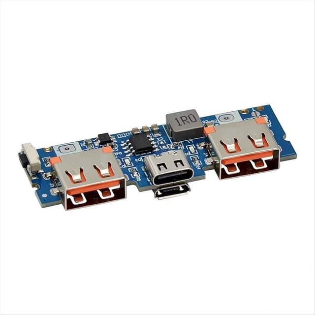 Micro-USB/Type-C 5V 2.4A Dual USB 18650 Boost Placa de Cargador de Batería Accesorios de Banco de Energía Móvil para Teléfono DIY