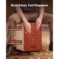 thumbnail image 2 of Cajón VEVOR Punchy Birch con Cuerdas de Guitarra Ajustables, 2 of 9