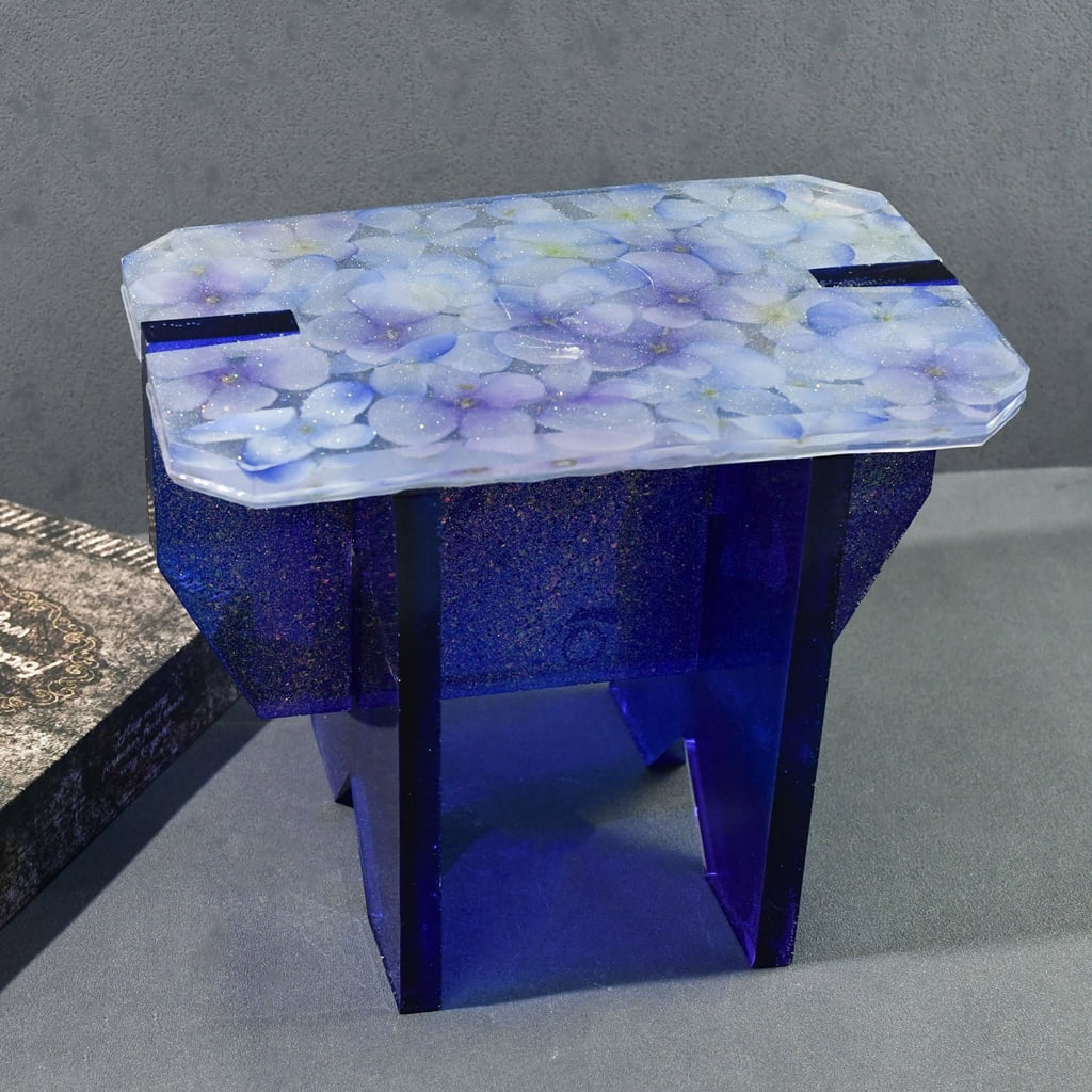 Resin Table Mold Rectangular Epoxy Resin Silicone for Small Stool Splicing Designs Easy Release Mol
