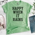 thumbnail image 2 of Happy When It Rains T-shirt, Unisex Women's Men's Shirt, Goth Girl Shirt, Goth Shirt, Heather Apple Green, Medium, 2 of 6