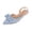 Sky Blue, variant on Wensltd Women's Striped Bow Detail Slingback Flats Pointed Toe Sandals For Casual Summer Daily Wear