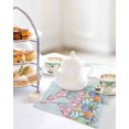 thumbnail image 4 of Teal Easter Kitchen Dish Towels for Drying Dishes Set of 4, Spring Polka Dots Bunny Easter Eggs Wooden Waffle Weave Microfiber Hand Tea Bathroom Towels Quick Dry & Absorbent Towel 12x12, 4 of 7