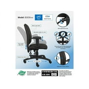 Boss Office Products Multi Function Task Office Chair with Adjustable Arms in Black