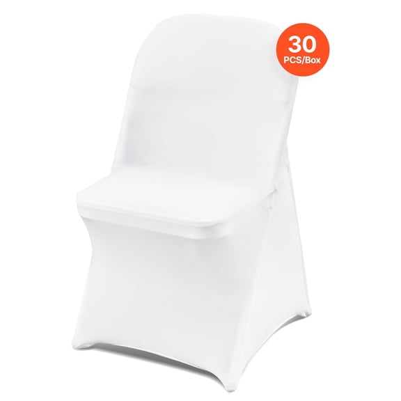 Uimoso 30PCS White Stretch Spandex Chair Covers for Events and Gatherings