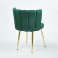 thumbnail image 6 of Modern Dining Chair(Set of 2 ) with Iron Tube Golden Color Legs, Modern Velvet Kitchen Chairs with Comfortable Petal Shaped Backrest,Comfy Vanity Chairs,for Dining Room,Living Room,Cafe,Green, 6 of 7