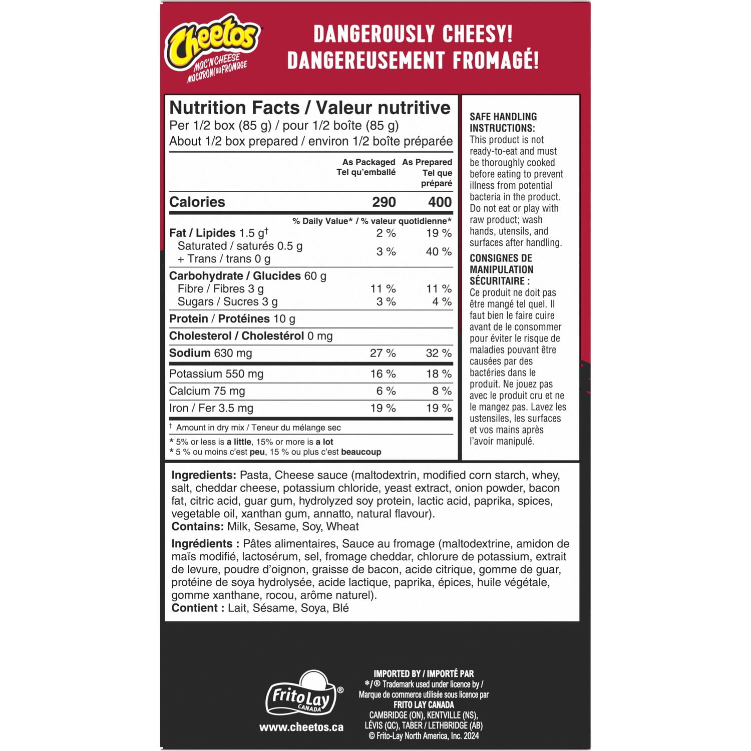 Cheetos Mac 'N Cheese Cheesy Bacon Flavour Pasta with Sauce