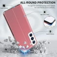 thumbnail image 4 of Phone Case for Samsung Galaxy S21 5G Case, Smart Clear View Window Luxury Slim Mirror for Galaxy S21 Case with Kickstand, Leather Hard PC Flip Shockproof Protective Cover Samsung S21 Case, Pink, 4 of 14