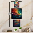 thumbnail image 3 of Designart "Spectrum Serenity Colored Waves III" Waves Oversized Wall Clock - Set Of 3 - Multipanel Contemporary Clock For Living Room Décor - Large Vertical Clock, 3 of 6