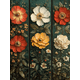 thumbnail image 1 of Qisvanset Framed Canvas Wall Art 12x16 Inch William Morris Flower Vintage Farmhouse Art Set, 1 of 5