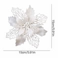 thumbnail image 3 of Fiudx Flores Navideñas, Adornos Brillantes para El Árbol, Coronas Decorativas, Adornos para Cajas de Regalo, Decoración para Interiores y Exteriores, Esencial para Celebraciones Navideñas, Paquete de, 3 of 3