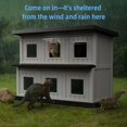 thumbnail image 3 of ENNSOO Outdoor Cat House Cat Shelter Multi Feral Cats Home Pet House Indoor Outdoor Weatherproof Insulated Easy Assembly, Black, 3 of 8