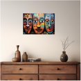 thumbnail image 4 of ZHONGYUTONG African Masks Wall Art Vintage Tribal Painting Black Art Prints African Traditional Culture Canvas Afro Ethnic Pictures African American Wall Decor Framed (20.00" x 30.00"), 4 of 4