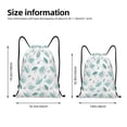 thumbnail image 2 of Sikiie Leaf Print Green Drawstring Backpack Drawstring Bags, Draw String Back Bag for Sports, Gym, Travel, Swimming, Beach-Medium, 2 of 6