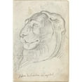 thumbnail image 2 of Augustin Pajou 11x14 Gold Ornate Wood Frame and Double Matted Museum Art Print Titled - Lion's Head from the Capitoline Staircase (1752-1756), 2 of 4