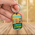 thumbnail image 3 of Back to School Schnauzer Goodbye Kindergarten Hello 1st Grade Stainless Steel Keychain Miniature Schnauzer Dog Lover Collar Charm Tag Keyring - 02011, 3 of 5