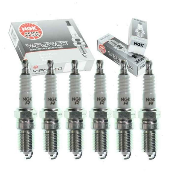 6 pc NGK V-Power Spark Plugs compatible with Ford Ranger 2.8L 2.9L 3.0L V6 1983-2007