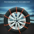 thumbnail image 4 of pathside 20Pcs Snow Chains Anti-Skid Anti Slip Emergency Snow Tire Chains, Reusable Portable Adjustable Plastic Non-Slip Cable Tie, Emergency Tire Chains for Car Security Chains for SUV Truck Cars, 4 of 6