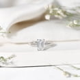 thumbnail image 5 of Rosec Jewels IGI Certified Lab Grown Diamond Emerald Cut Engagement Ring 2 Carat - E-VS1 Grade - Diamond Solitaire Ring for Women, 10K White Gold, US 11.50, 5 of 8