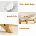 thumbnail image 5 of LUOLUO 3 Tier Ceramic Fruit Bowl With Bamboo Wood, Ceramic Fruit Display Shelf for  Kitchen Counter,White, 5 of 13