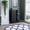 Black, variant on Black Bar Cart With Two Open Liquor Bottle Shelves, Four , Six Wine And Modern Cabinet Locking System But Without Rail Guards In Rack , Shelves Single Door For Dining Room Use
