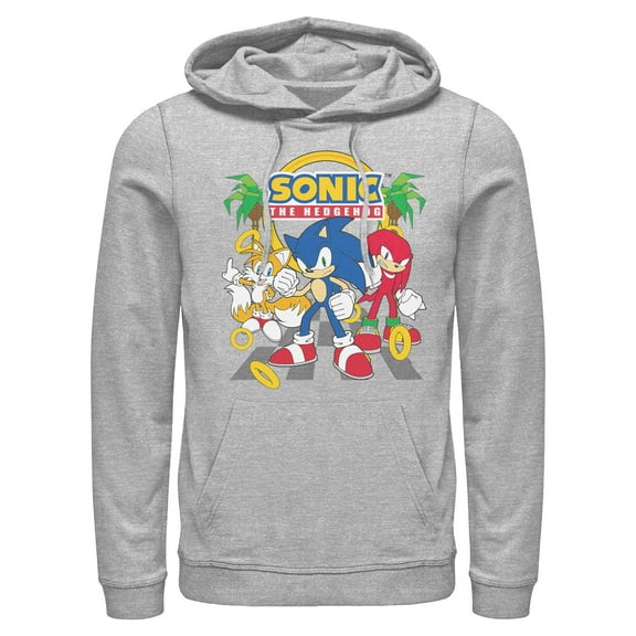 Mens Sonic the Hedgehog Classic Trio Pose Lightweight Hoodie