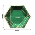 thumbnail image 2 of Balsa Circle 25 Hunter Emerald Green 7" Hexagon Disposable Salad Paper Plates Gold Trim Wedding Party, 2 of 8