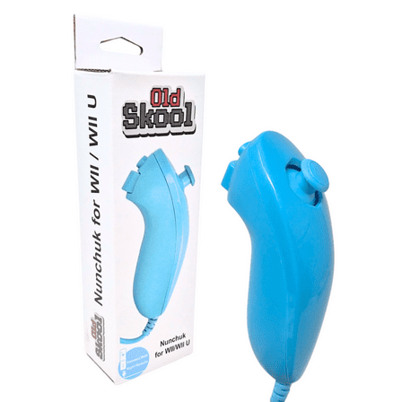 Wii Nunchuk Wii U Nunchuck Controller, Blue For Nintendo Wii or Wii U