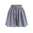 thumbnail image 1 of Pantalones cortos de yoga Fnochy para mujer, de talla grande, con lazo, deportivos, 1 of 5