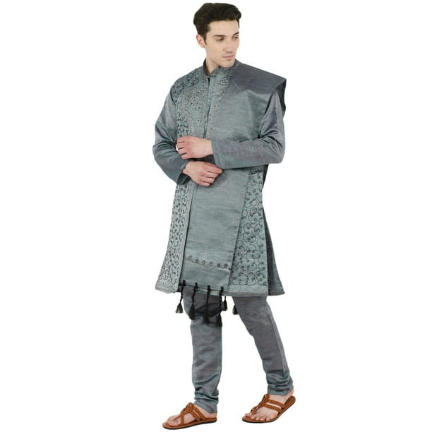 Kurta pajama with jacket party clearance wear