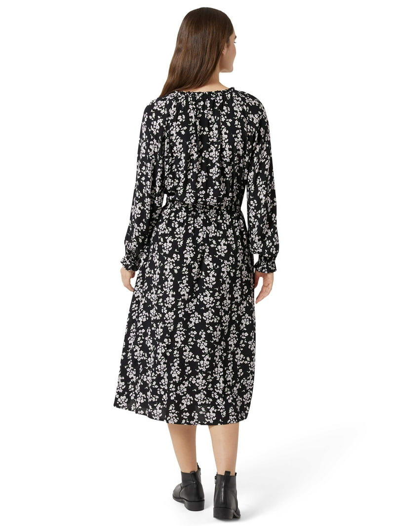 Chaps Women's Peasant Midi Dress - Walmart.com