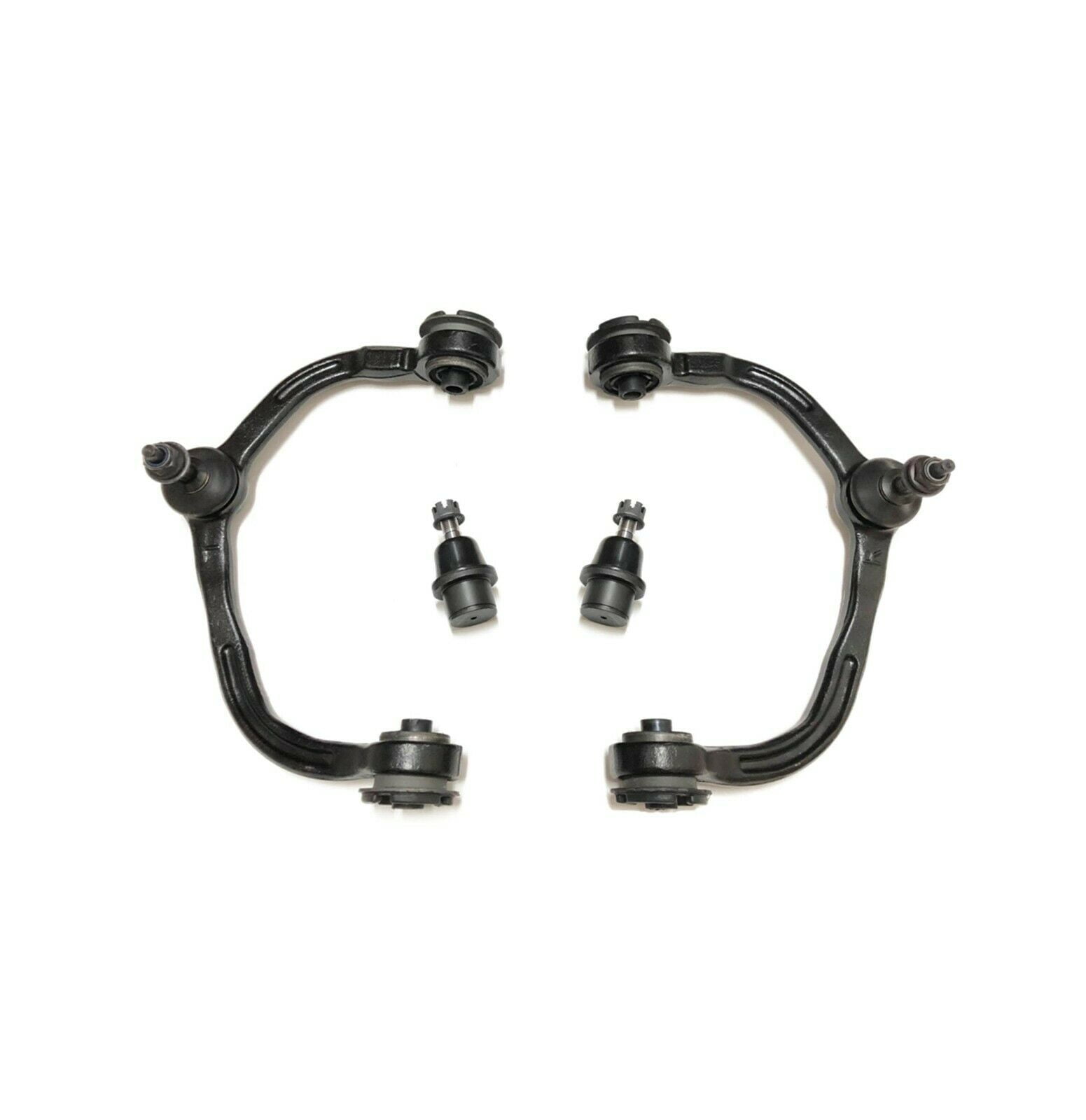 4 Pc Front Suspension Kit Upper Control Arm + Lower Ball Joints Fits