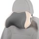 thumbnail image 1 of Almohada para reposacabezas de automóvil ergonómica y cómoda de Poliéster y Espuma de Memoria, Ancho ajustable, Albaricoque y Gris, 1 of 1