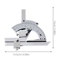 thumbnail image 2 of LOLIPPYY Precision Goniometer Silver Angle Measuring Ruler with Roller Knob for Woodworking Measuring Tool, 2 of 8